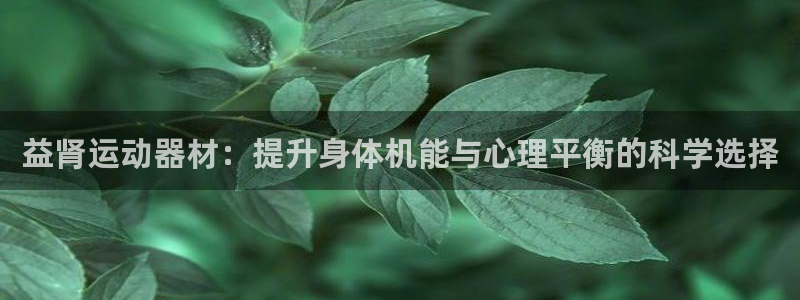 德国凯捷体育集团：益肾运动器材：提升身体机能与心理平