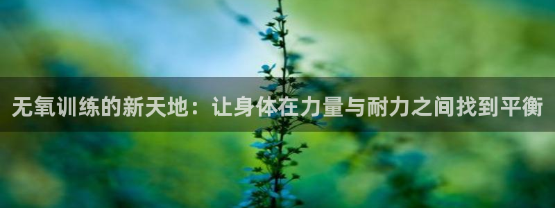 注册凯捷体育：无氧训练的新天地：让身体在力量与耐力之间找到平